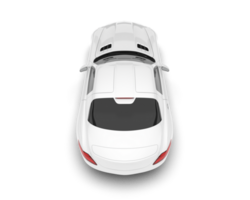 White sport car on transparent background. 3d rendering - illustration png