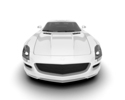 White sport car on transparent background. 3d rendering - illustration png