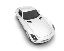 White sport car on transparent background. 3d rendering - illustration png