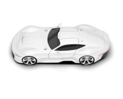 White sport car on transparent background. 3d rendering - illustration png