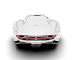 White sport car on transparent background. 3d rendering - illustration png