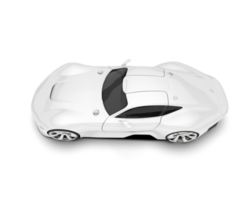 White sport car on transparent background. 3d rendering - illustration png