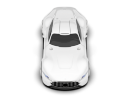 White sport car on transparent background. 3d rendering - illustration png