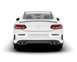 White sport car on transparent background. 3d rendering - illustration png