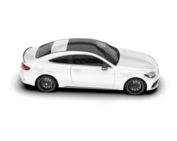 White sport car on transparent background. 3d rendering - illustration png