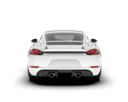 White sport car on transparent background. 3d rendering - illustration png