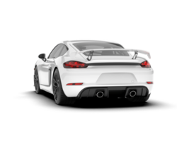 White sport car on transparent background. 3d rendering - illustration png