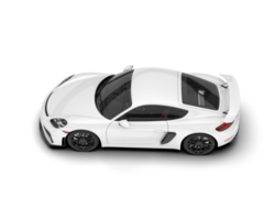 White sport car on transparent background. 3d rendering - illustration png