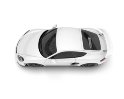 White sport car on transparent background. 3d rendering - illustration png