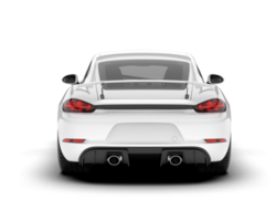 White sport car on transparent background. 3d rendering - illustration png