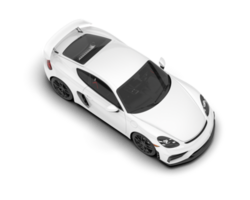 branco esporte carro em transparente fundo. 3d Renderização - ilustração png