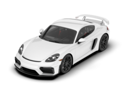 blanco deporte coche en transparente antecedentes. 3d representación - ilustración png