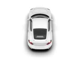 White sport car on transparent background. 3d rendering - illustration png