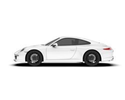 White sport car on transparent background. 3d rendering - illustration png