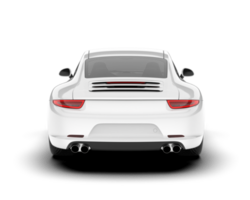 White sport car on transparent background. 3d rendering - illustration png