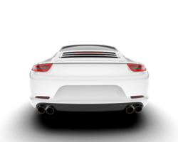 White sport car on transparent background. 3d rendering - illustration png