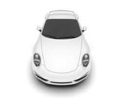 White sport car on transparent background. 3d rendering - illustration png