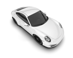 White sport car on transparent background. 3d rendering - illustration png