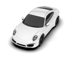 branco esporte carro em transparente fundo. 3d Renderização - ilustração png