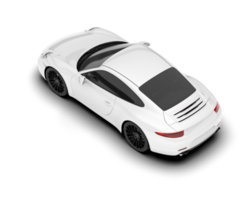 Weiß Sport Auto auf transparent Hintergrund. 3d Rendern - - Illustration png