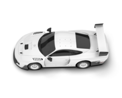 White sport car on transparent background. 3d rendering - illustration png