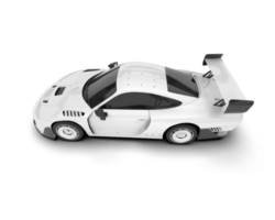 White sport car on transparent background. 3d rendering - illustration png