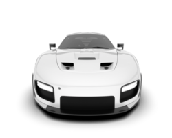 White sport car on transparent background. 3d rendering - illustration png