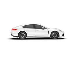 White sport car on transparent background. 3d rendering - illustration png