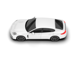 White sport car on transparent background. 3d rendering - illustration png