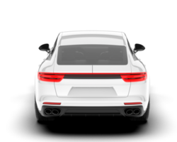 blanc sport voiture sur transparent Contexte. 3d le rendu - illustration png