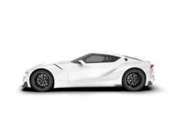 White sport car on transparent background. 3d rendering - illustration png