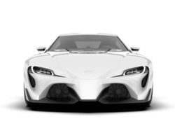 White sport car on transparent background. 3d rendering - illustration png