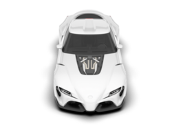 White sport car on transparent background. 3d rendering - illustration png