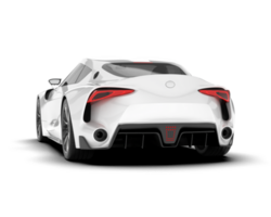 White sport car on transparent background. 3d rendering - illustration png