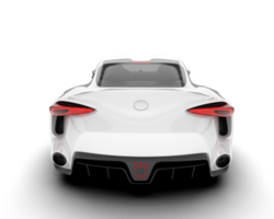 blanc sport voiture sur transparent Contexte. 3d le rendu - illustration png