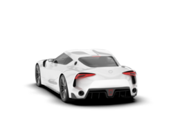 White sport car on transparent background. 3d rendering - illustration png