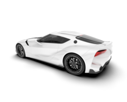 White sport car on transparent background. 3d rendering - illustration png