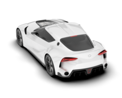 Weiß Sport Auto auf transparent Hintergrund. 3d Rendern - - Illustration png