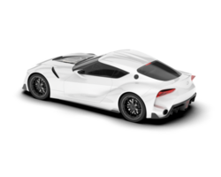 White sport car on transparent background. 3d rendering - illustration png