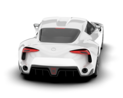 White sport car on transparent background. 3d rendering - illustration png