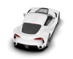 White sport car on transparent background. 3d rendering - illustration png