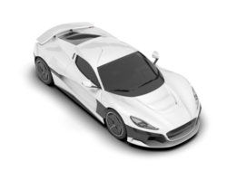 blanc sport voiture sur transparent Contexte. 3d le rendu - illustration png