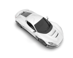 bianca sport auto su trasparente sfondo. 3d interpretazione - illustrazione png