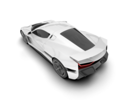 White sport car on transparent background. 3d rendering - illustration png