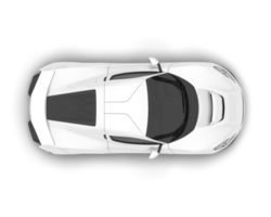 White sport car on transparent background. 3d rendering - illustration png