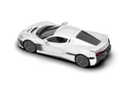 blanc sport voiture sur transparent Contexte. 3d le rendu - illustration png