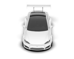 blanc sport voiture sur transparent Contexte. 3d le rendu - illustration png