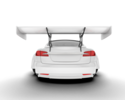 White sport car on transparent background. 3d rendering - illustration png