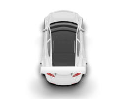 blanc sport voiture sur transparent Contexte. 3d le rendu - illustration png