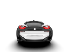 blanc sport voiture sur transparent Contexte. 3d le rendu - illustration png